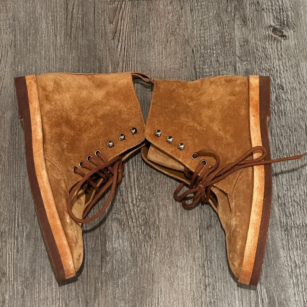 Jenni Kayne Brown Lace Up Boots - Picture 5 of 15